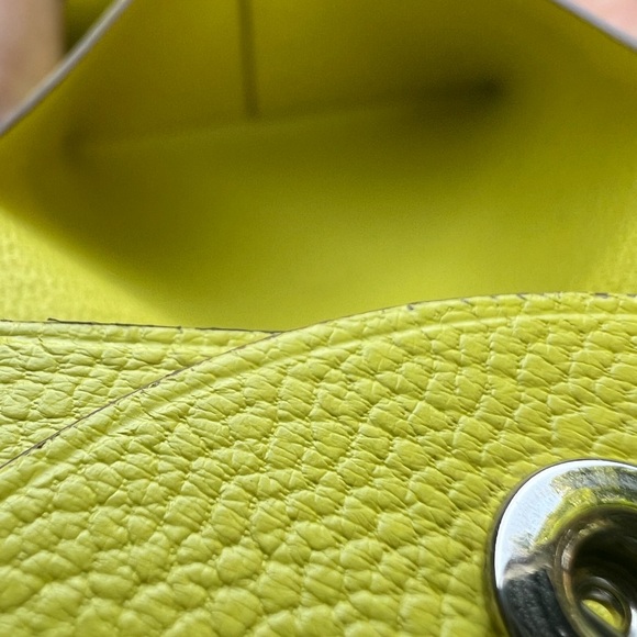Hermes Yellow Chèvre Mysore Bastia Coin Pouch w/ Box - Picture 7 of 9